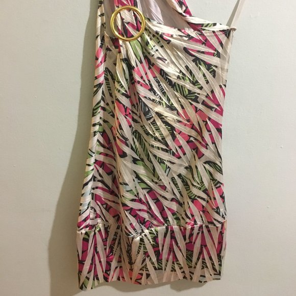 Pink & Green Off The Shoulder Blouse - Item#27 - Picture 2 of 4